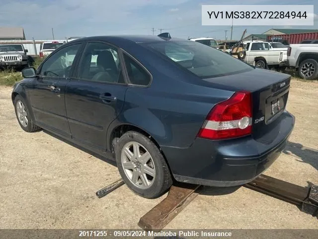 2007 Volvo S40 2.4I VIN: YV1MS382X72284944 Lot: 20171255