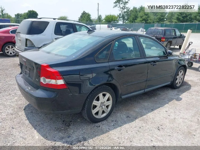 2007 Volvo S40 2.4I VIN: YV1MS382372282257 Lot: 39903182