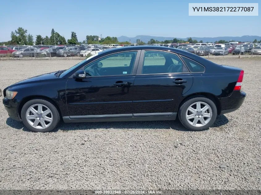 2007 Volvo S40 2.4I VIN: YV1MS382172277087 Lot: 39932948