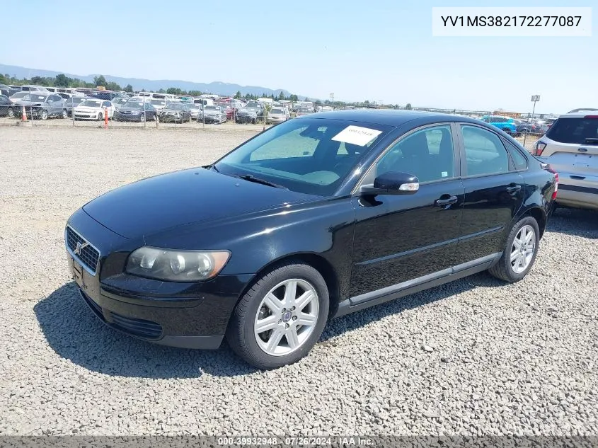 2007 Volvo S40 2.4I VIN: YV1MS382172277087 Lot: 39932948