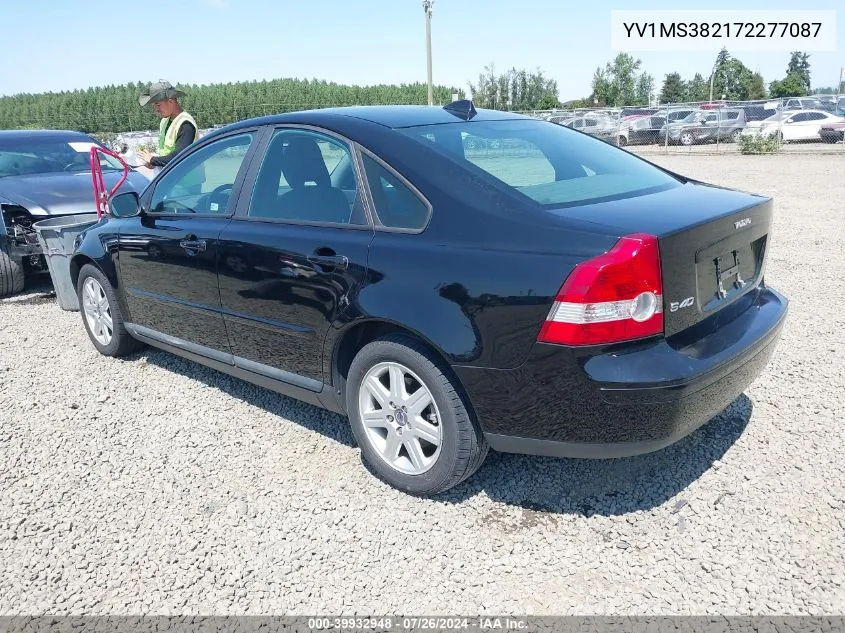 2007 Volvo S40 2.4I VIN: YV1MS382172277087 Lot: 39932948