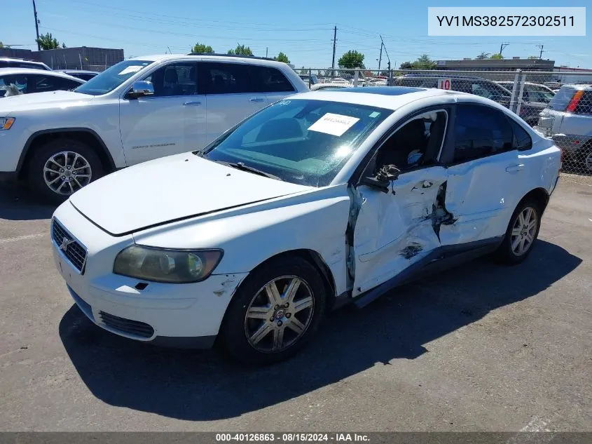 2007 Volvo S40 2.4I VIN: YV1MS382572302511 Lot: 40126863