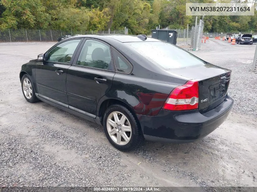 2007 Volvo S40 2.4I VIN: YV1MS382072311634 Lot: 40248013