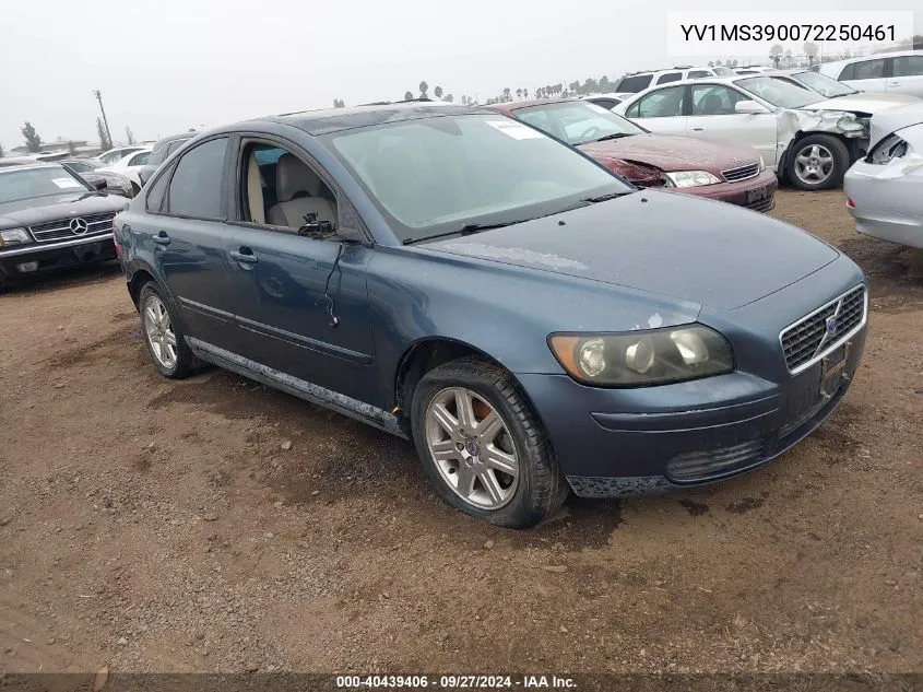 2007 Volvo S40 2.4I VIN: YV1MS390072250461 Lot: 40439406