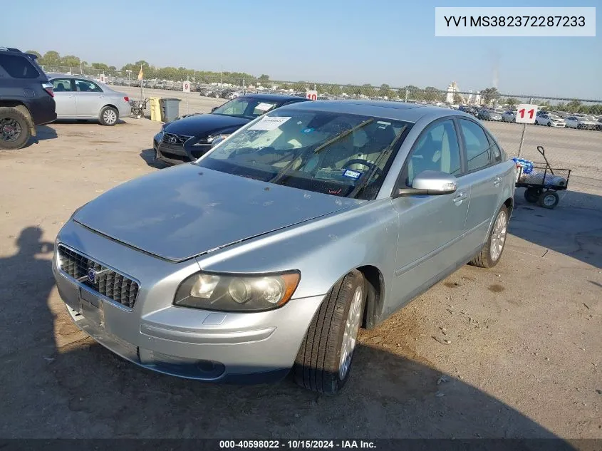 2007 Volvo S40 2.4I VIN: YV1MS382372287233 Lot: 40598022