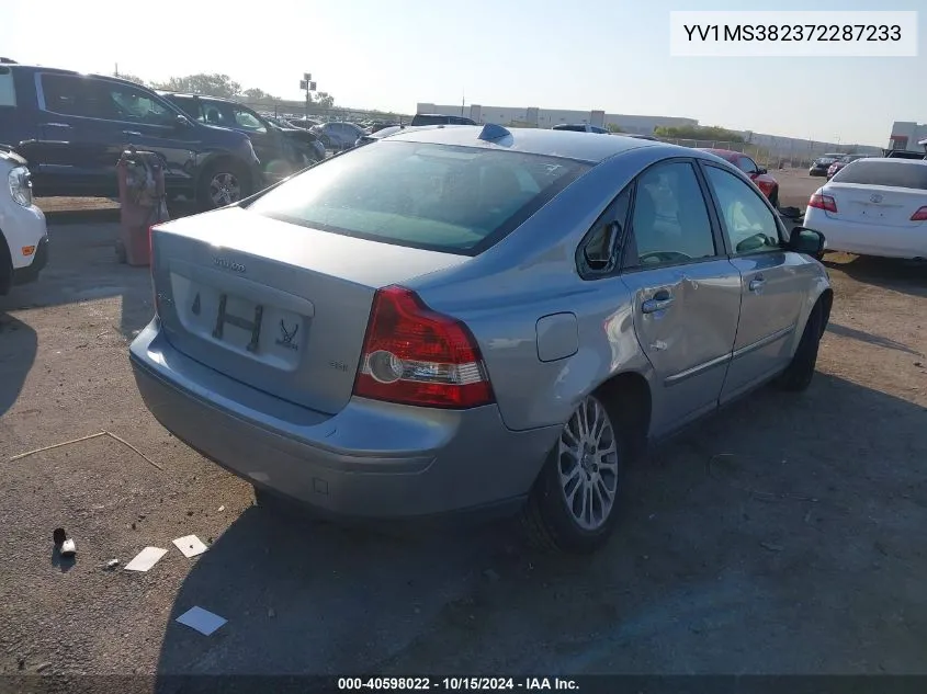 2007 Volvo S40 2.4I VIN: YV1MS382372287233 Lot: 40598022