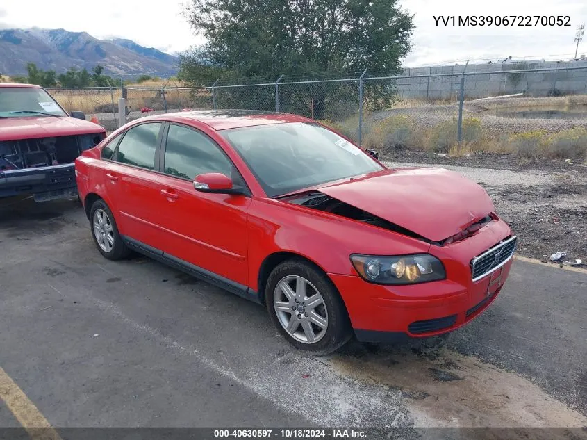 2007 Volvo S40 2.4I VIN: YV1MS390672270052 Lot: 40630597