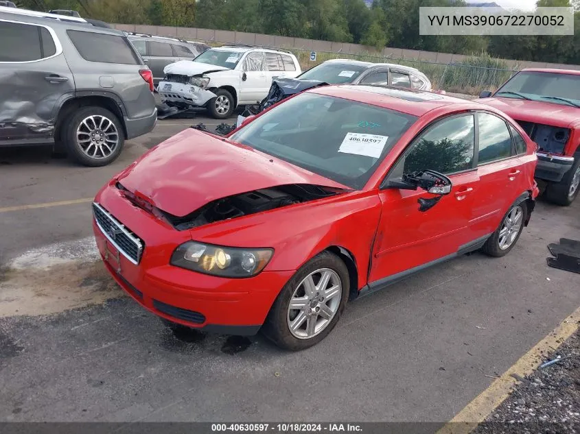 2007 Volvo S40 2.4I VIN: YV1MS390672270052 Lot: 40630597