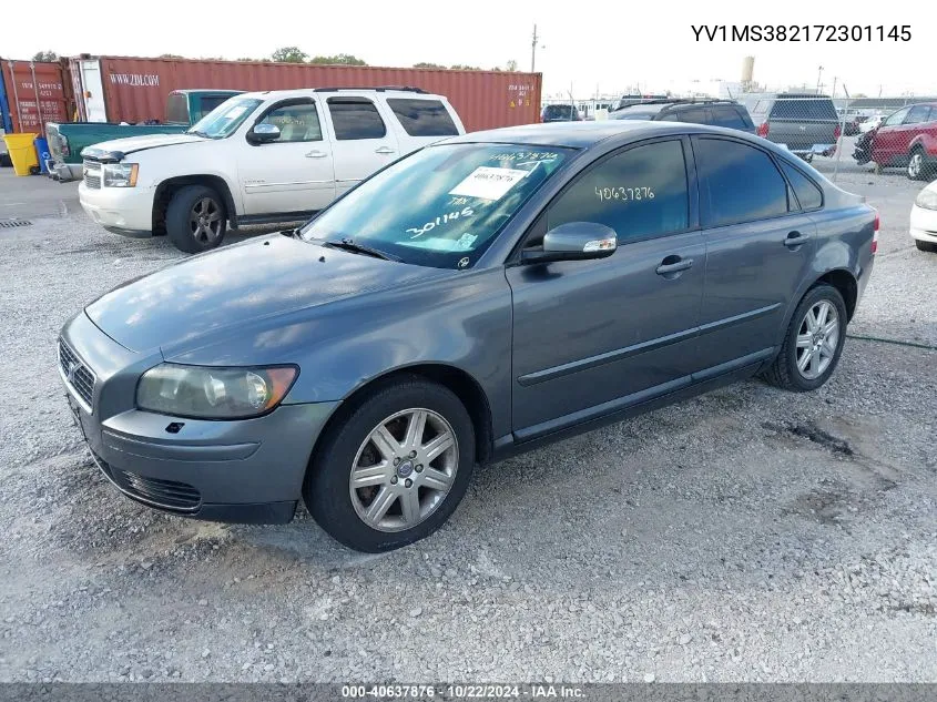 2007 Volvo S40 2.4I VIN: YV1MS382172301145 Lot: 40637876