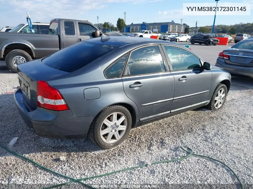 2007 Volvo S40 2.4I VIN: YV1MS382172301145 Lot: 40637876