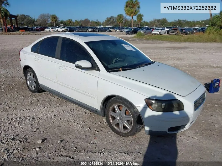 2007 Volvo S40 2.4I VIN: YV1MS382X72252382 Lot: 40755834