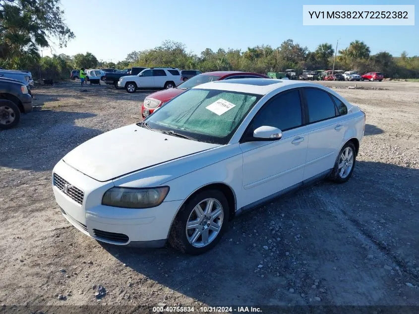 2007 Volvo S40 2.4I VIN: YV1MS382X72252382 Lot: 40755834