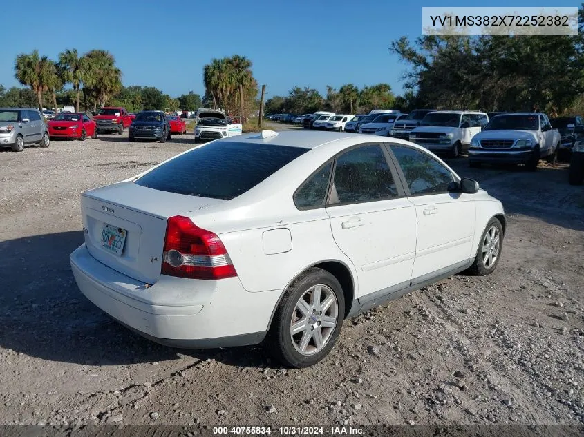 2007 Volvo S40 2.4I VIN: YV1MS382X72252382 Lot: 40755834