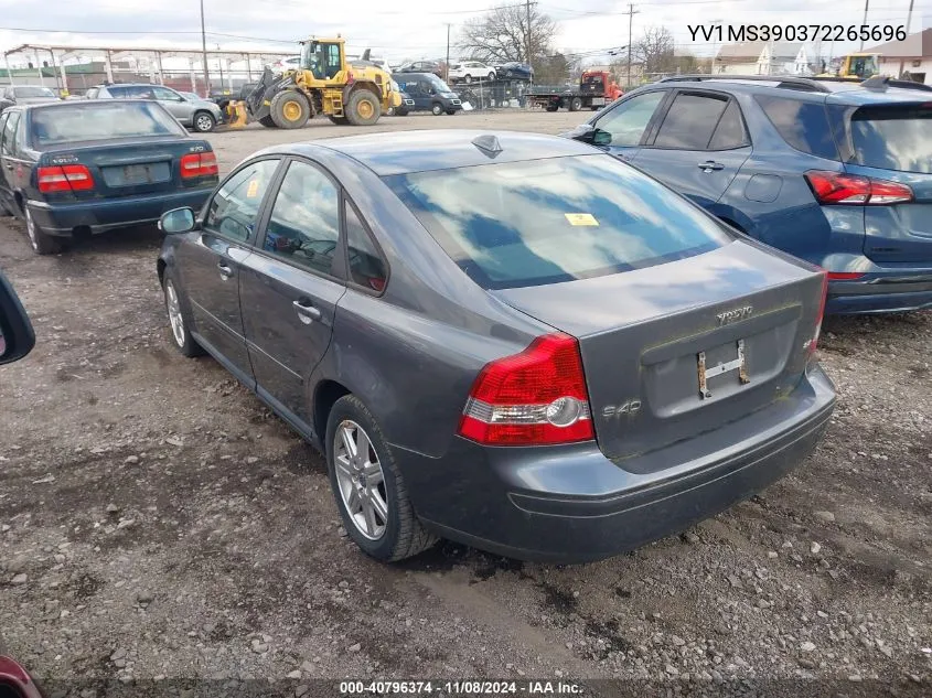 2007 Volvo S40 2.4I VIN: YV1MS390372265696 Lot: 40796374