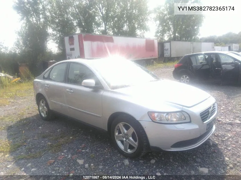 YV1MS382782365174 2008 Volvo S40 2.4I