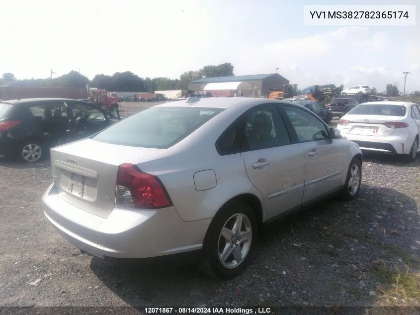 YV1MS382782365174 2008 Volvo S40 2.4I