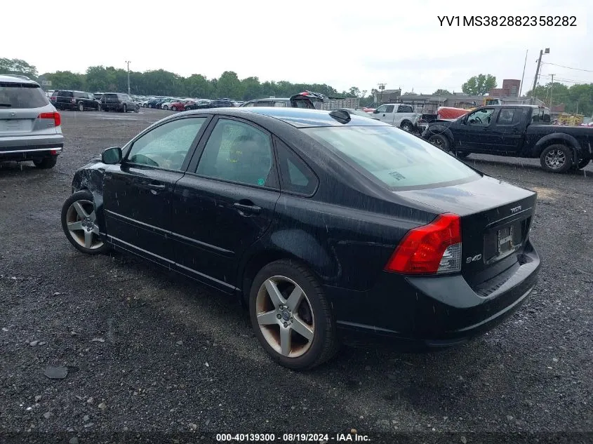 2008 Volvo S40 2.4I VIN: YV1MS382882358282 Lot: 40139300