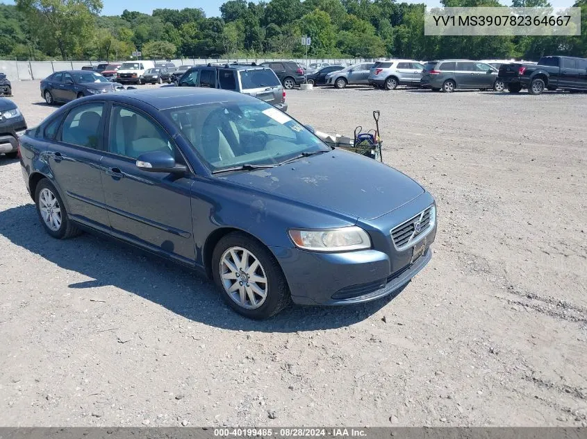 2008 Volvo S40 2.4I VIN: YV1MS390782364667 Lot: 40199485