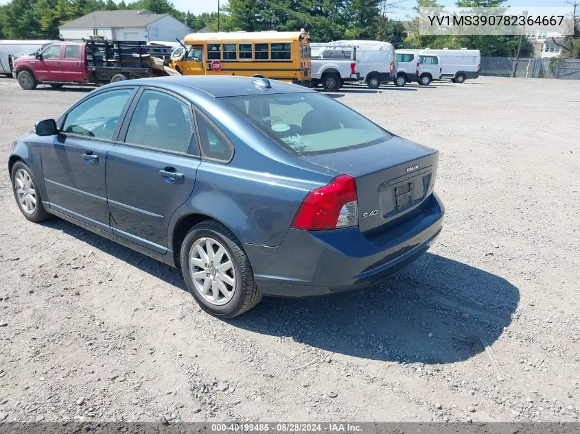 2008 Volvo S40 2.4I VIN: YV1MS390782364667 Lot: 40199485