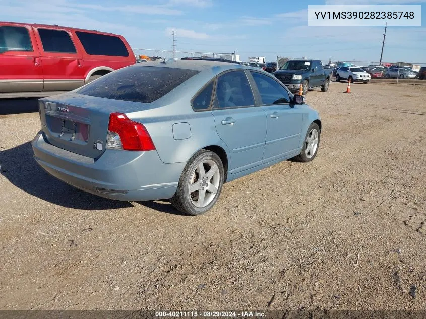 2008 Volvo S40 2.4I VIN: YV1MS390282385748 Lot: 40211115