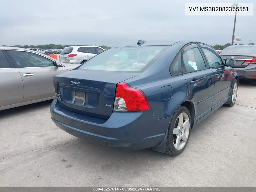 YV1MS382082365551 2008 Volvo S40 2.4I