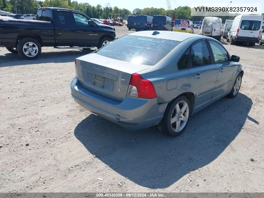 2008 Volvo S40 2.4I VIN: YV1MS390X82357924 Lot: 40330309