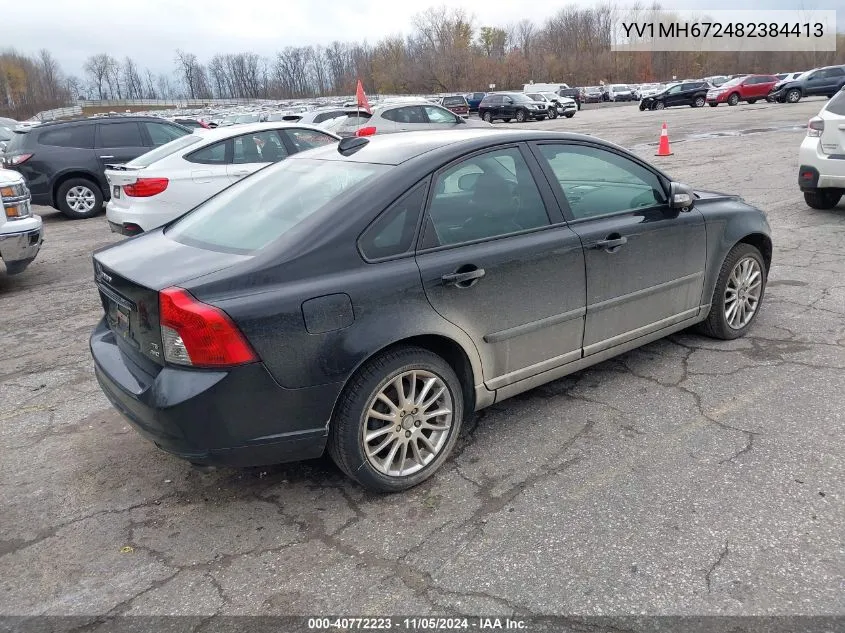 2008 Volvo S40 T5 VIN: YV1MH672482384413 Lot: 40772223