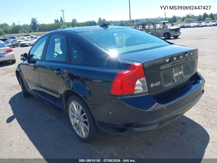 2009 Volvo S40 2.4I VIN: YV1MS390692447427 Lot: 39810192