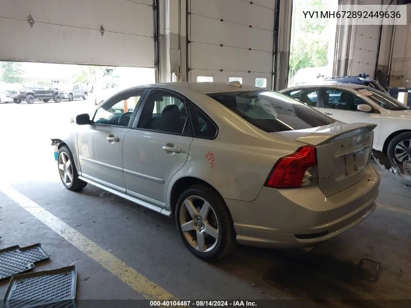 2009 Volvo S40 T5 R-Design VIN: YV1MH672892449636 Lot: 40104487