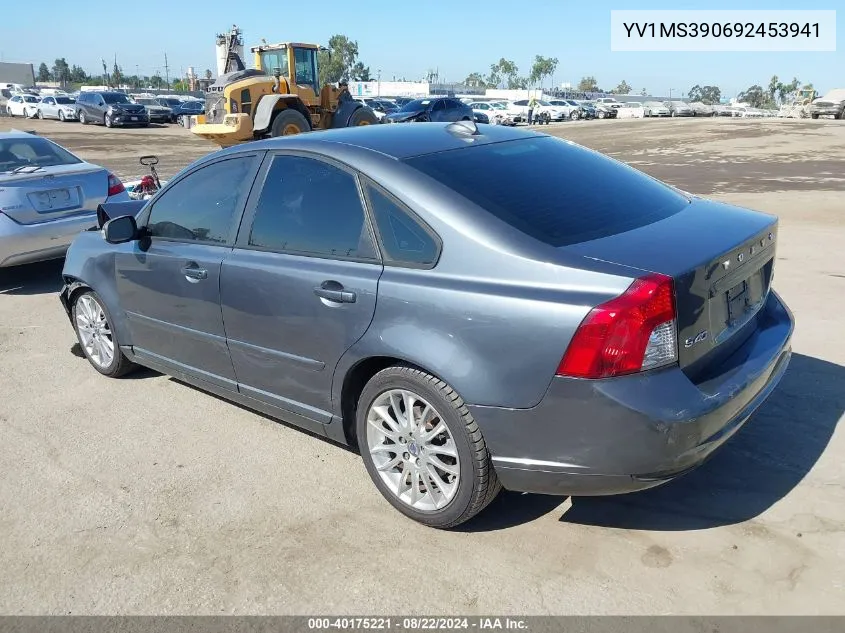 2009 Volvo S40 2.4I VIN: YV1MS390692453941 Lot: 40175221