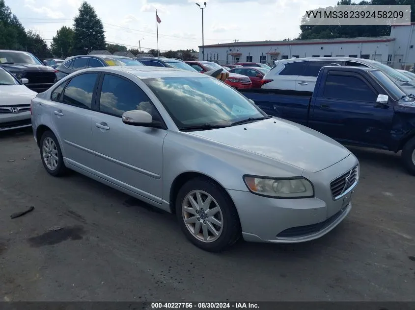 2009 Volvo S40 2.4I VIN: YV1MS382392458209 Lot: 40227756