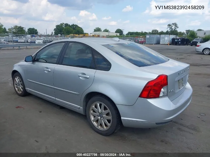 2009 Volvo S40 2.4I VIN: YV1MS382392458209 Lot: 40227756