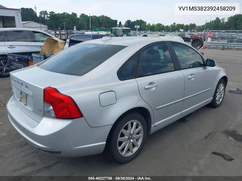 2009 Volvo S40 2.4I VIN: YV1MS382392458209 Lot: 40227756