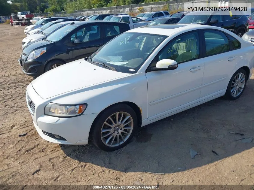 2009 Volvo S40 2.4I VIN: YV1MS390792449428 Lot: 40276126