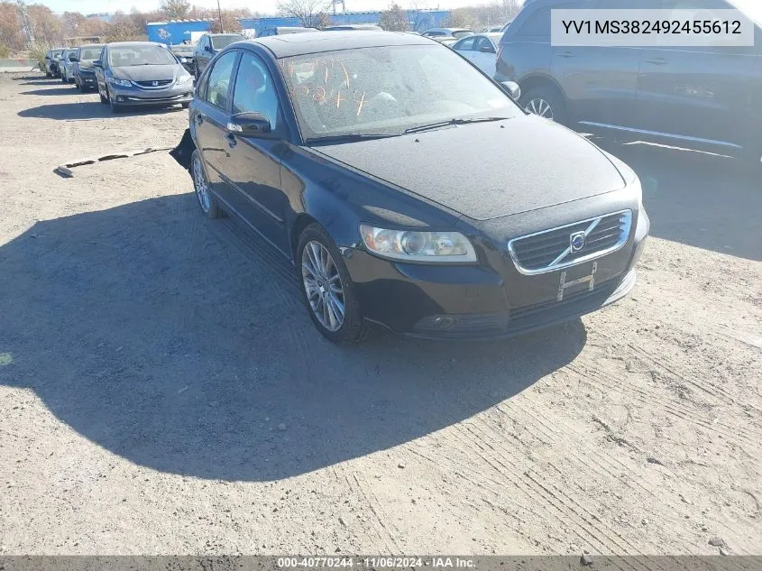 2009 Volvo S40 2.4I VIN: YV1MS382492455612 Lot: 40770244