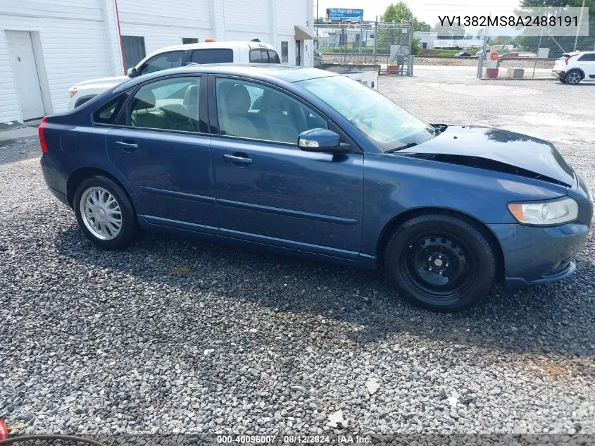 2010 Volvo S40 2.4I VIN: YV1382MS8A2488191 Lot: 40096007