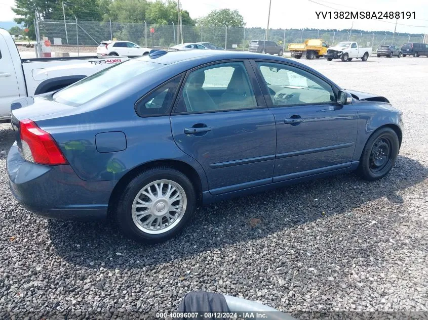 2010 Volvo S40 2.4I VIN: YV1382MS8A2488191 Lot: 40096007