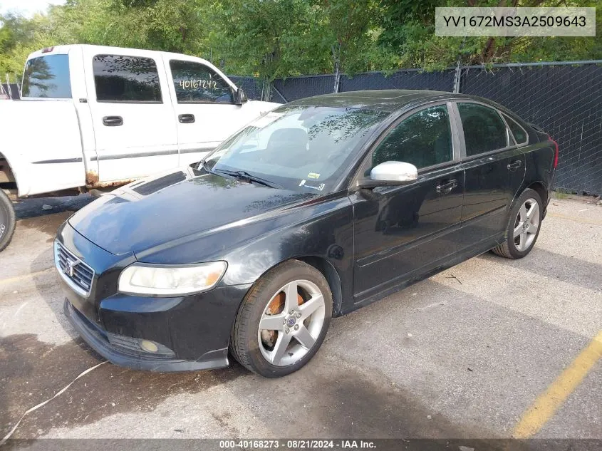 YV1672MS3A2509643 2010 Volvo S40 T5 R-Design