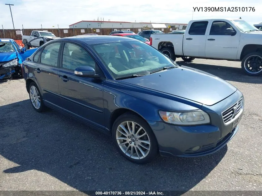 2010 Volvo S40 2.4I VIN: YV1390MS1A2510176 Lot: 40170736