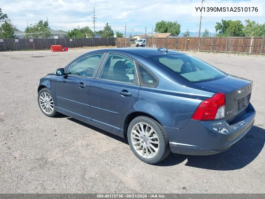 2010 Volvo S40 2.4I VIN: YV1390MS1A2510176 Lot: 40170736