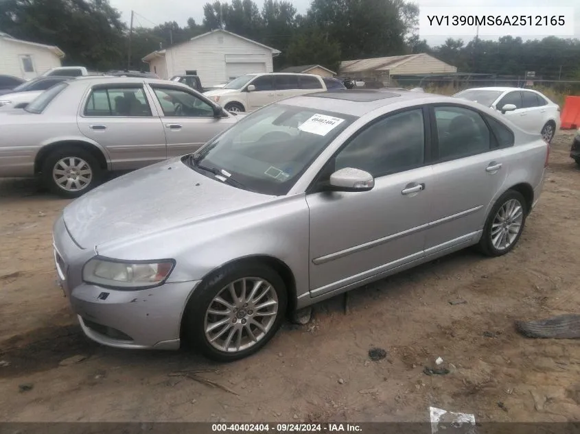 2010 Volvo S40 2.4I VIN: YV1390MS6A2512165 Lot: 40402404