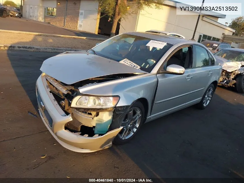 2010 Volvo S40 2.4I VIN: YV1390MS3A2513502 Lot: 40461840