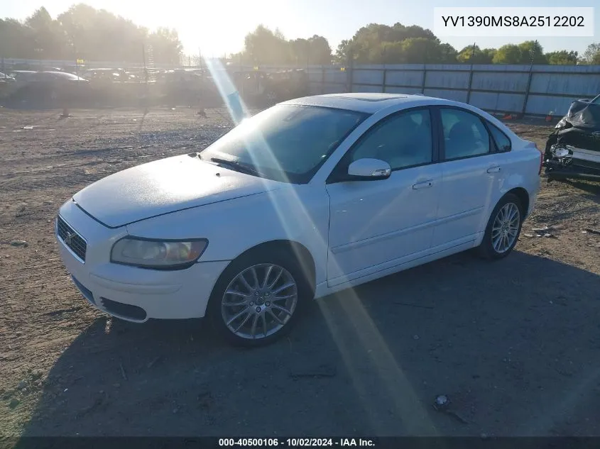 2010 Volvo S40 2.4I VIN: YV1390MS8A2512202 Lot: 40500106