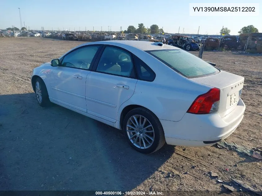 2010 Volvo S40 2.4I VIN: YV1390MS8A2512202 Lot: 40500106