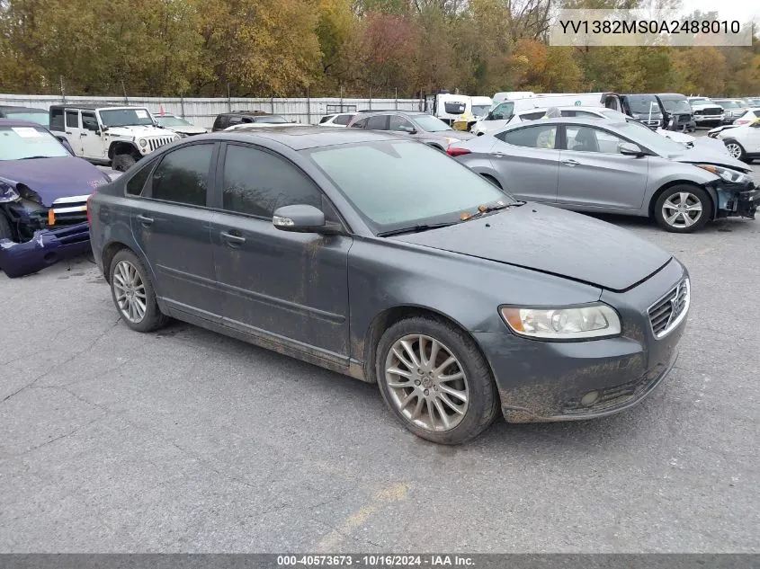 2010 Volvo S40 2.4I VIN: YV1382MS0A2488010 Lot: 40573673