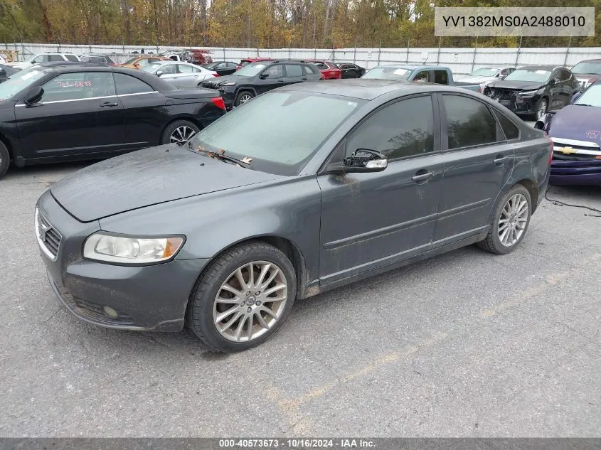 2010 Volvo S40 2.4I VIN: YV1382MS0A2488010 Lot: 40573673