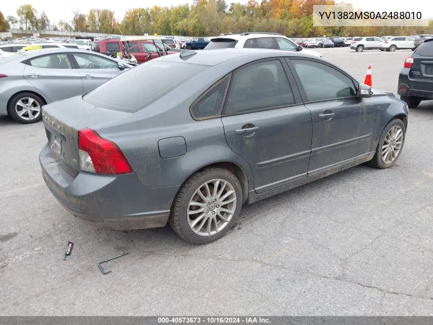 2010 Volvo S40 2.4I VIN: YV1382MS0A2488010 Lot: 40573673