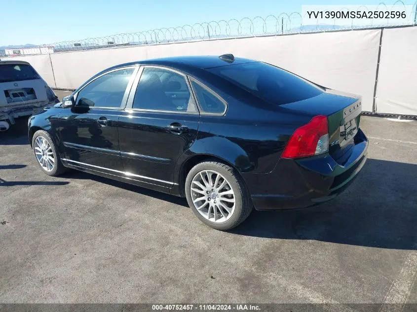 2010 Volvo S40 2.4I VIN: YV1390MS5A2502596 Lot: 40752457