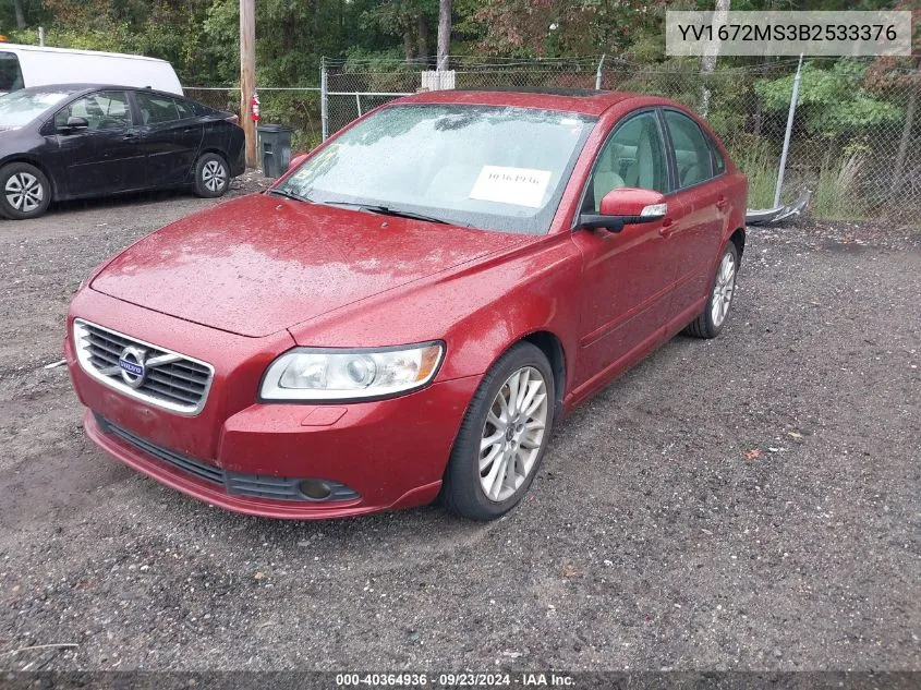 2011 Volvo S40 T5/T5 R-Design VIN: YV1672MS3B2533376 Lot: 40364936