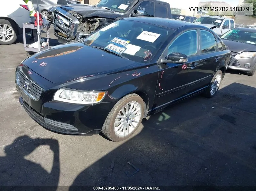 2011 Volvo S40 T5 VIN: YV1672MS7B2548379 Lot: 40785403